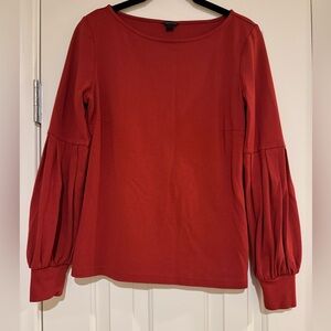 Ann Taylor rust / brick red color long sleeve top in size Small
